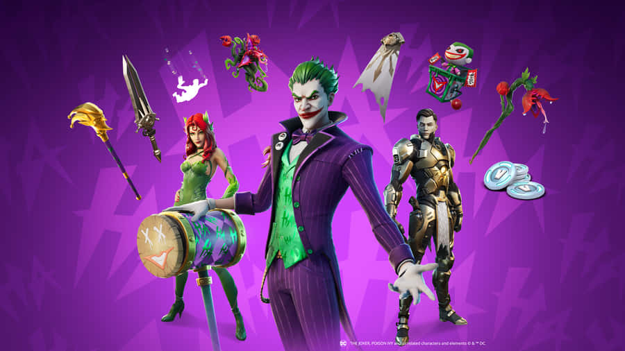 Adventure Awaits - Ready For Fortnite With Purple Prowess Wallpaper