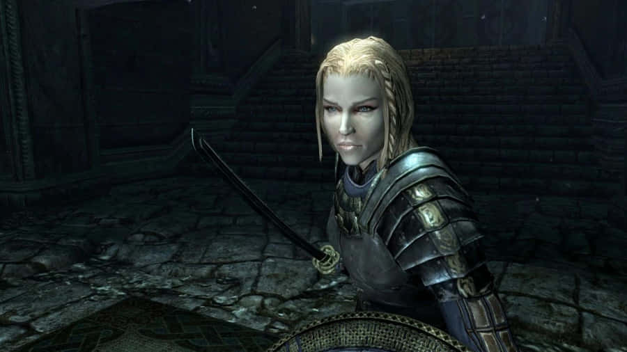 Adventuring With Lydia In Skyrim Wallpaper