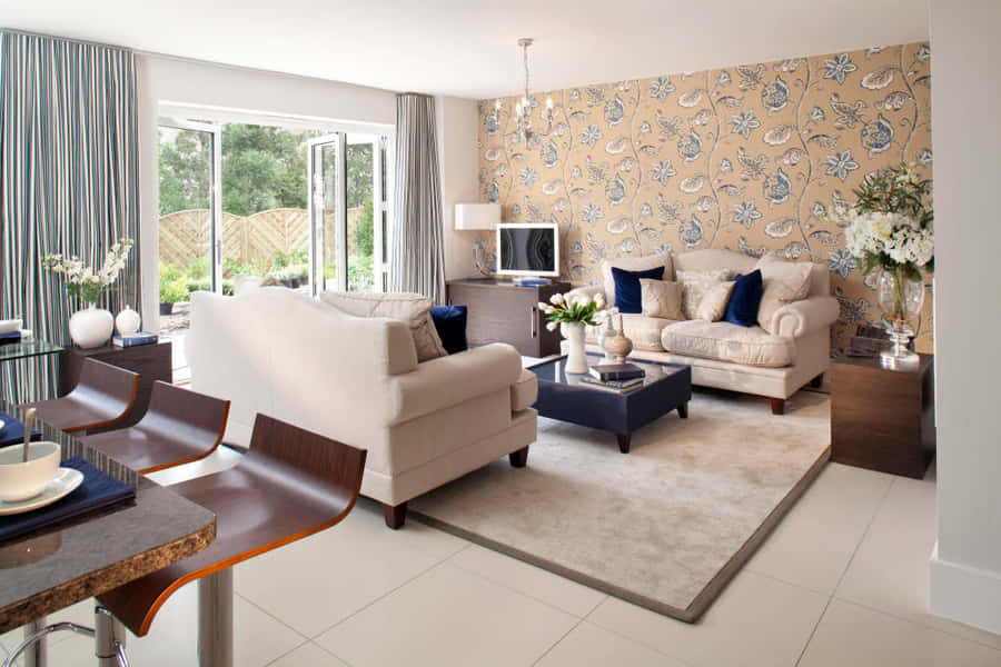 Aerial View Of Vibrant Urban Landscape Wallpaper