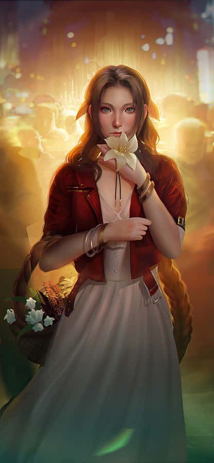 Aerith Gainsborough F F7 R Art Wallpaper