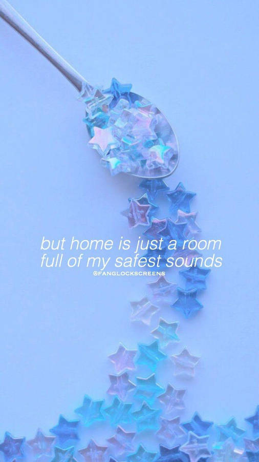 Aesthetic Baby Blue Confetti Wallpaper