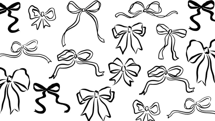 Aesthetic Bow Collection Wallpaper