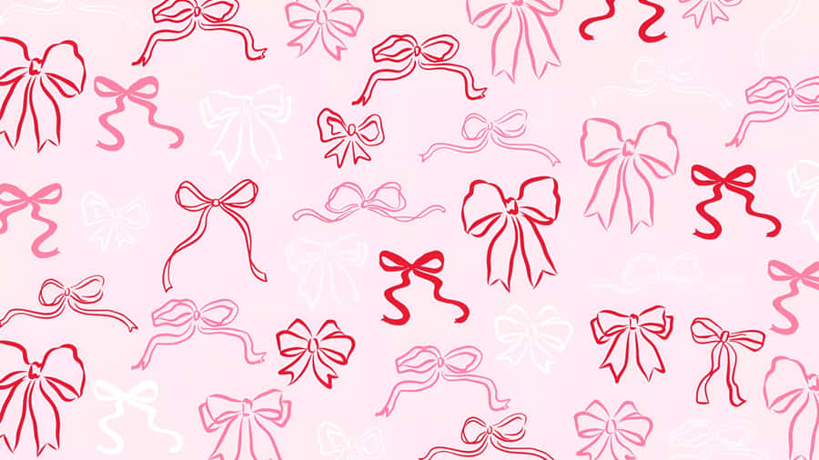 Aesthetic Bow Pattern Wallpaper