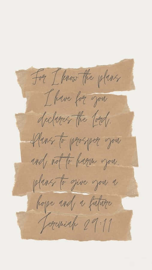 Aesthetic Brown Jeremiah 29:11 Wallpaper