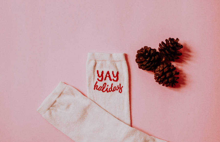 Aesthetic Christmas Socks Wallpaper