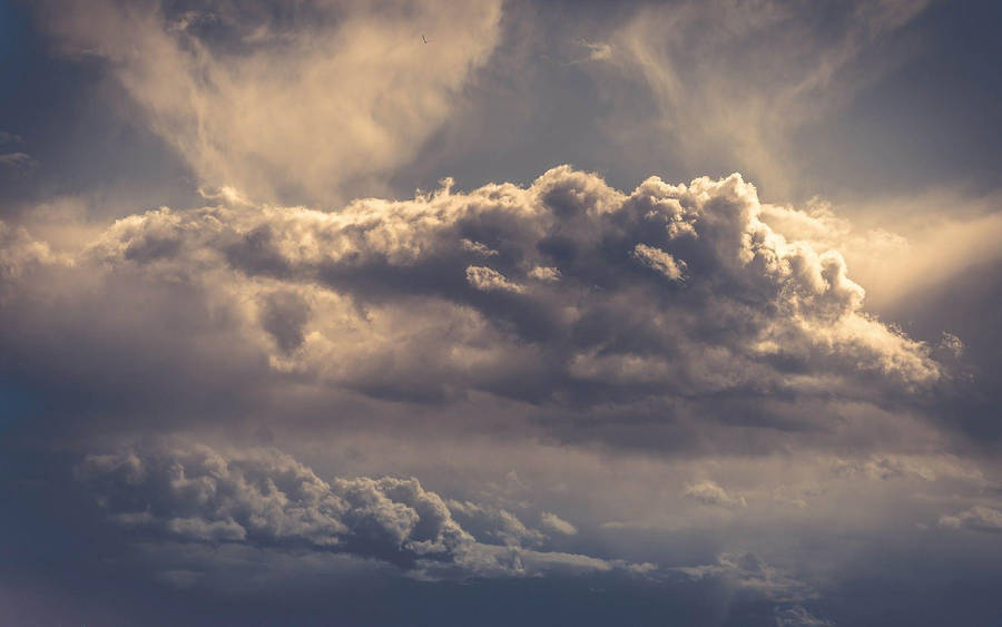 Aesthetic Dark Brown Clouds Wallpaper