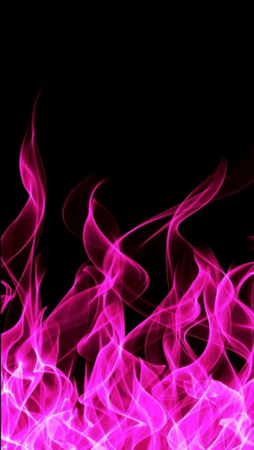 Aesthetic Dark Pink Flames Wallpaper
