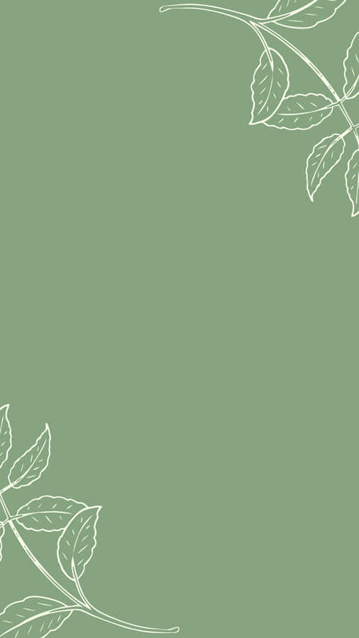 Aesthetic Instagram Minimalist Sage Green Wallpaper