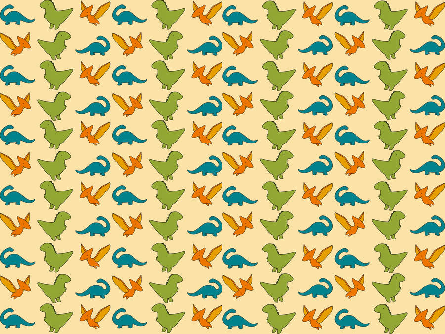 Aesthetic Ipad Dinosaur Patterns Wallpaper