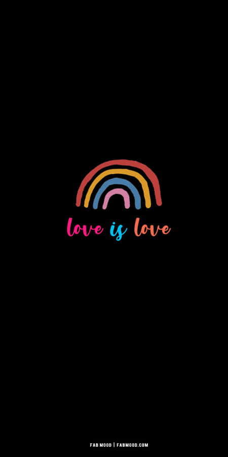 Aesthetic Lgbt Rainbow Minimalist Black Wallpaper