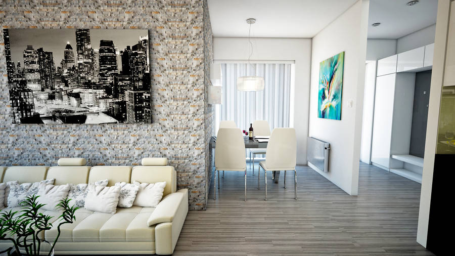 Aesthetic Living Room Wallpaper