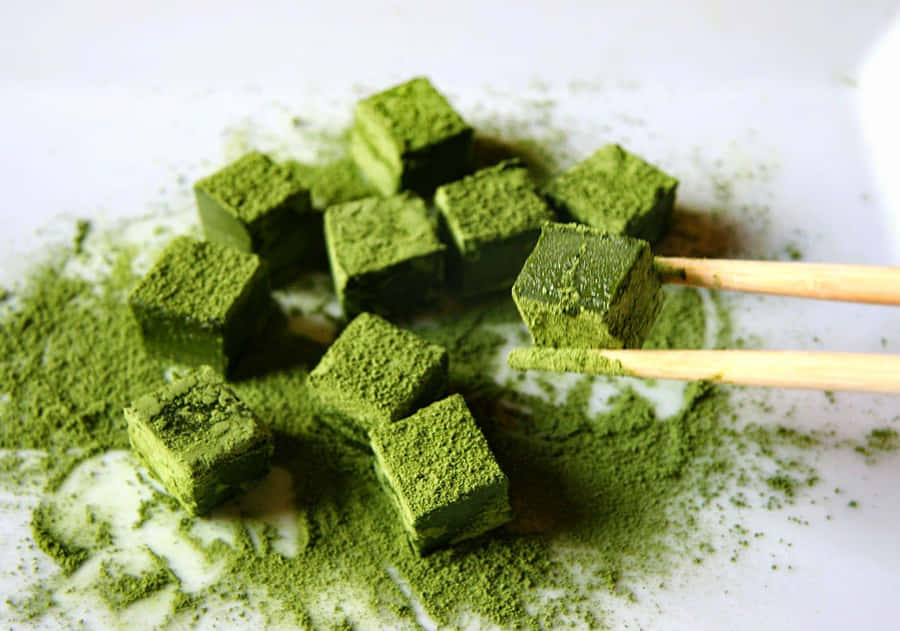 Aesthetic Matcha Delight Wallpaper