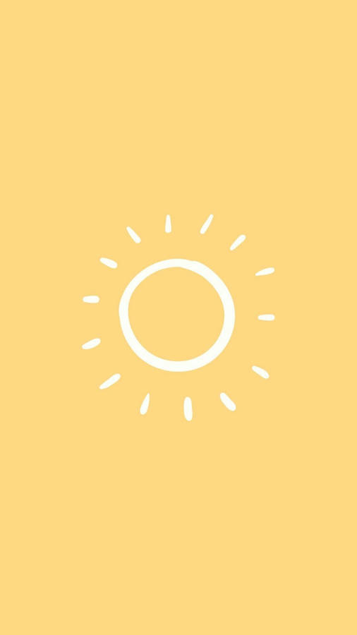 Aesthetic Minimalist Sun Portrait Wallpaper