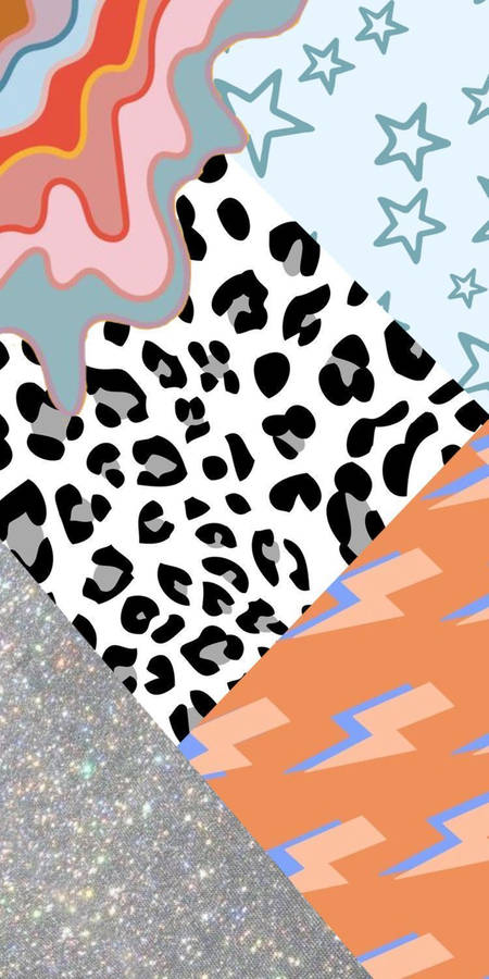 Aesthetic Vsco Collage Clashing Patterns Wallpaper