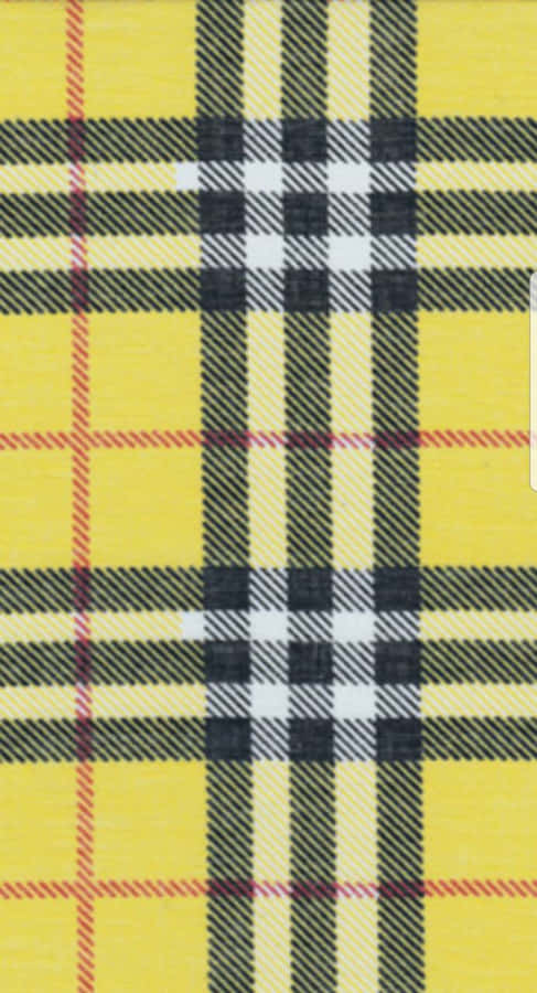 Aesthetic Yellow Plaid Cloth Wallpaper