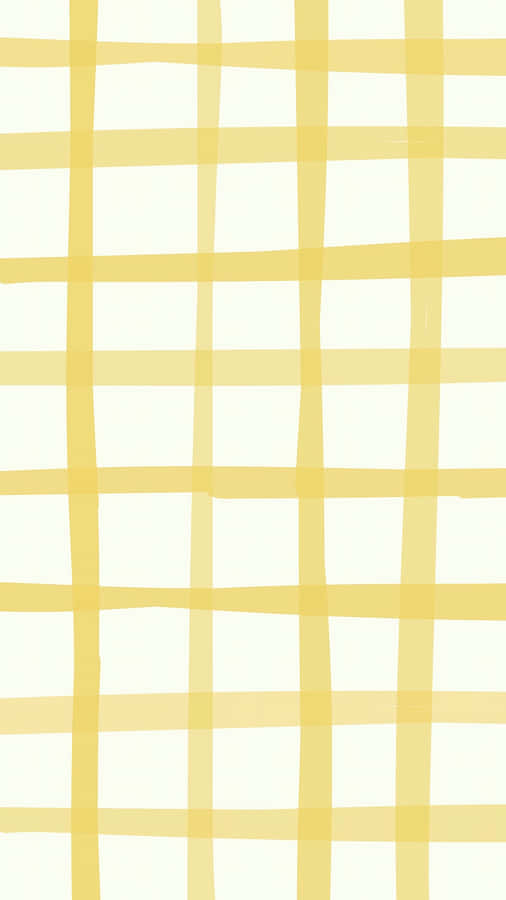 Aesthetic Yellow Unequal Plaid Wallpaper