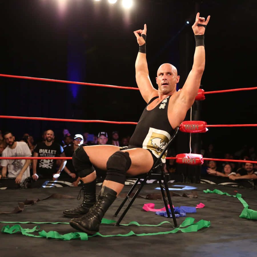 Aew Wrestler Christopher Daniels In Ring Of Honor Action Wallpaper