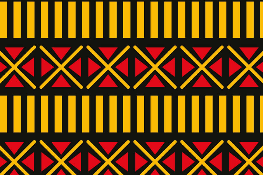 African Print Geometric Pattern Wallpaper