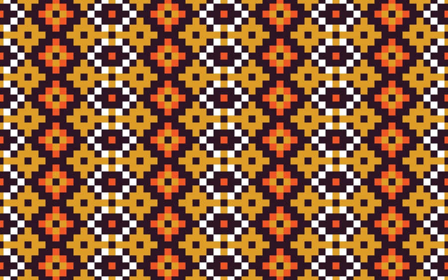 African Print Geometric Pattern Wallpaper