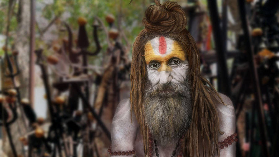 Aghori Ascetic Portrait Wallpaper