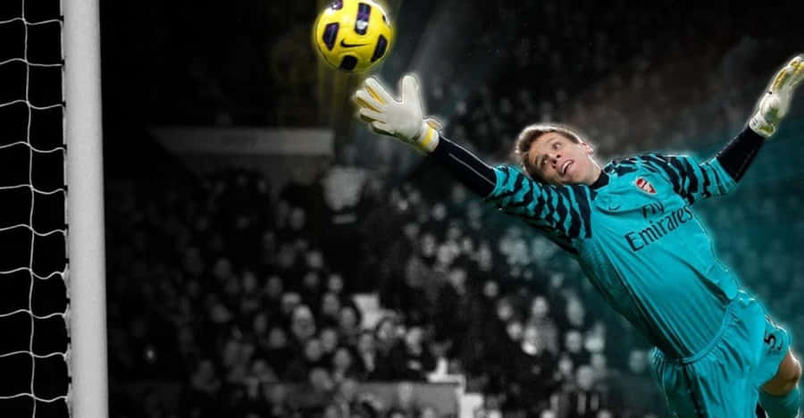 Agile Goalkeeper In Action Wallpaper