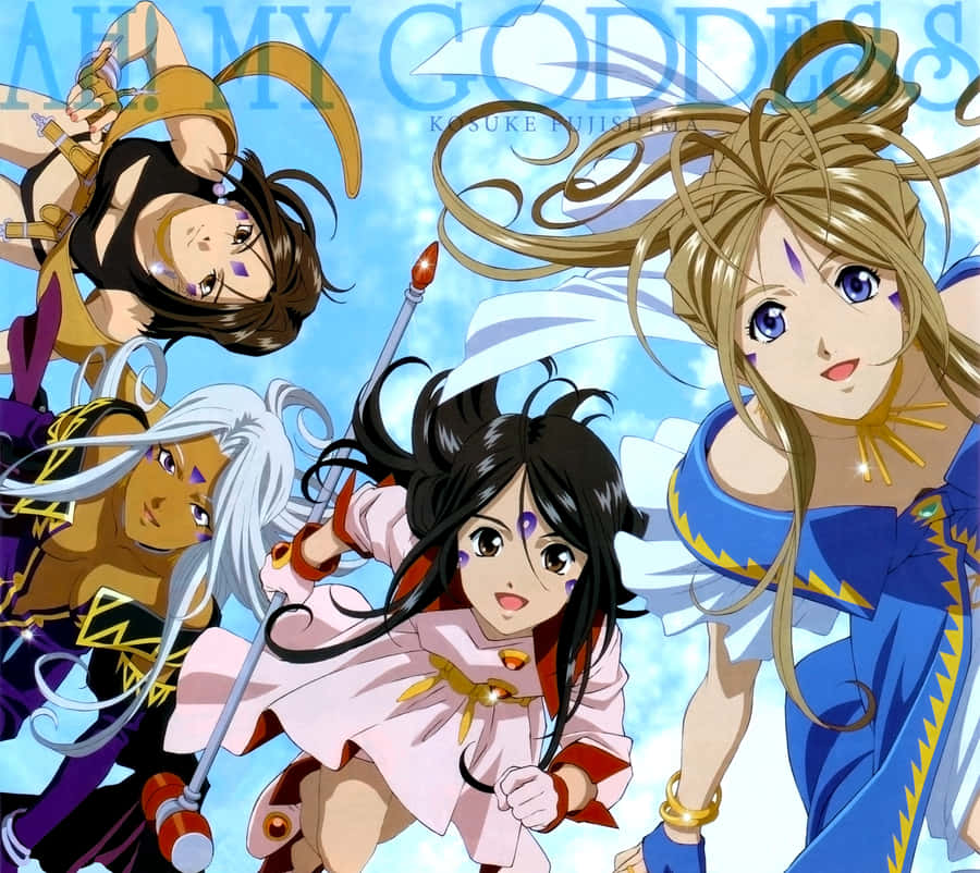 Ah My Goddess Characters Urd Belldandy Skuld Wallpaper
