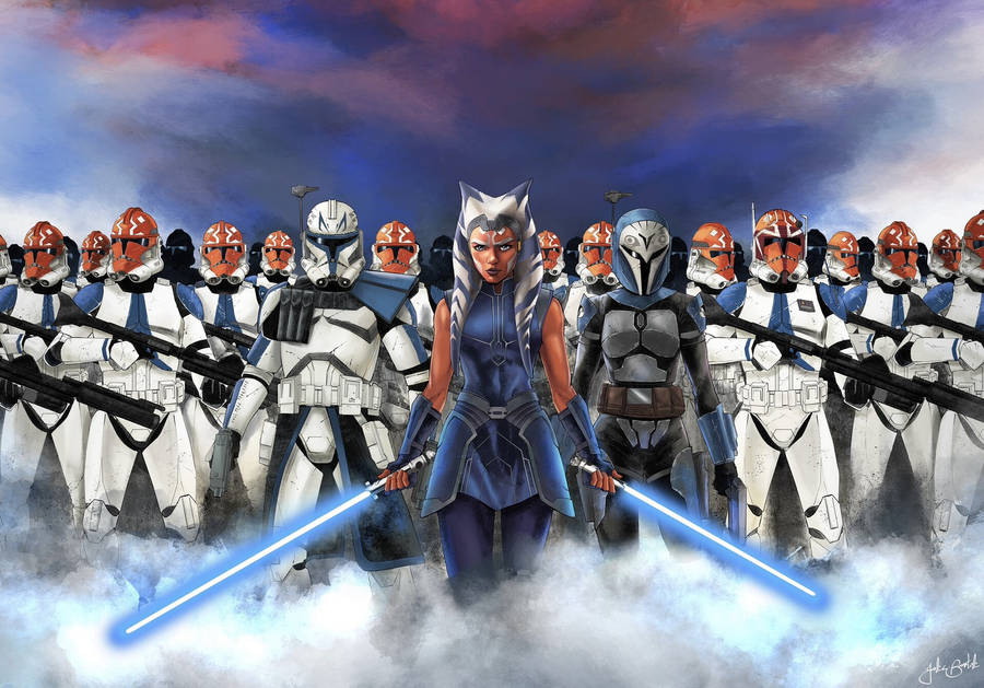 Ahsoka Tano, A Powerful Jedi And Beloved Star Wars Character. Wallpaper