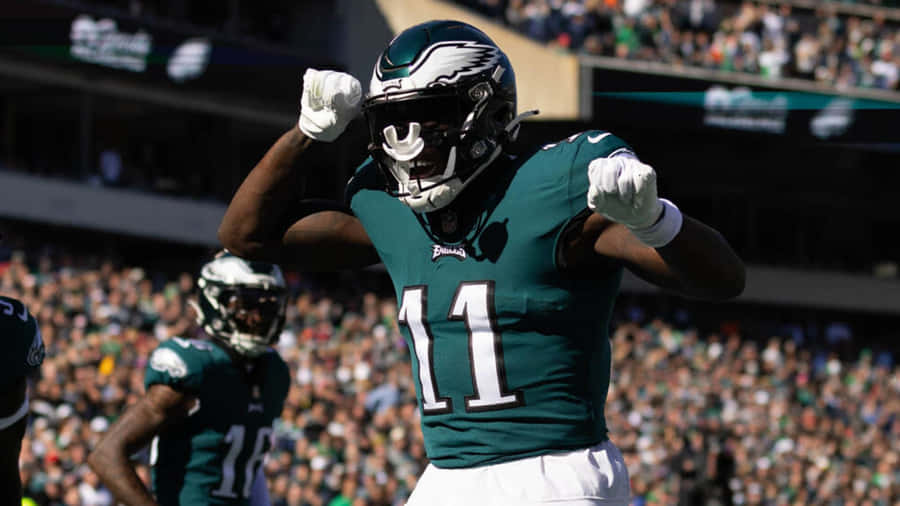 Aj Brown Dancing Celebration Wallpaper