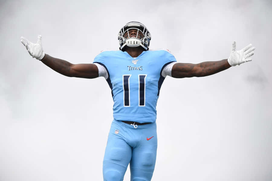 Aj Brown In Front Of Smoke Wallpaper