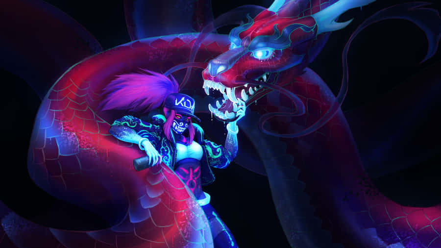 Akali Dragon Spirit Artwork Wallpaper