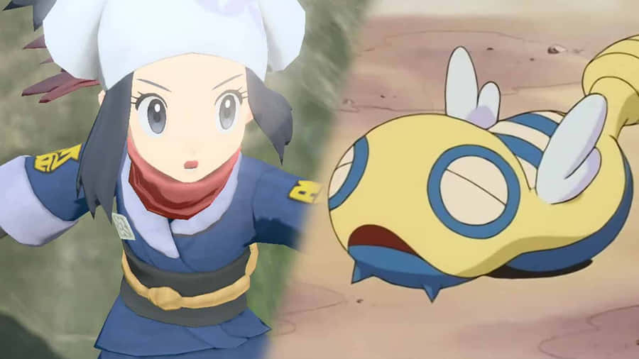 Akari And Dunsparce Wallpaper