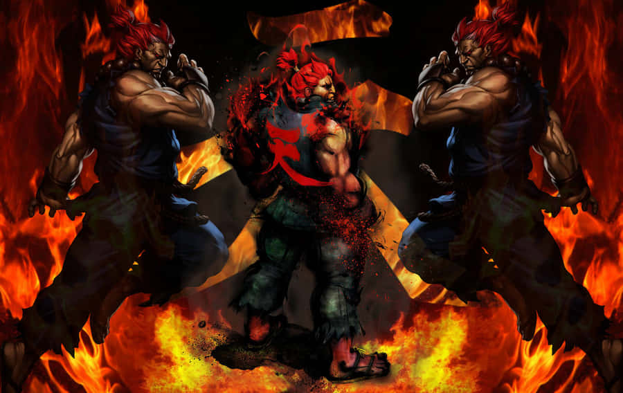 Akuma Fire Fury Art Wallpaper