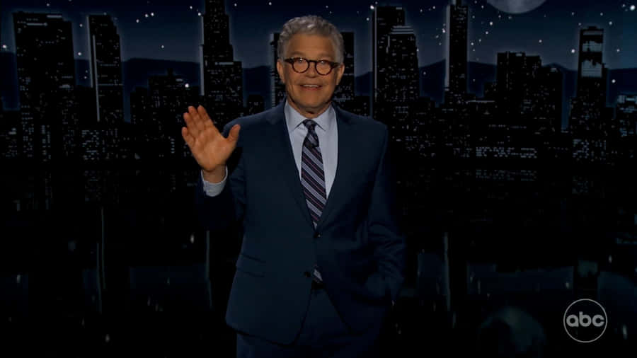 Al Franken In Candid Speech Wallpaper