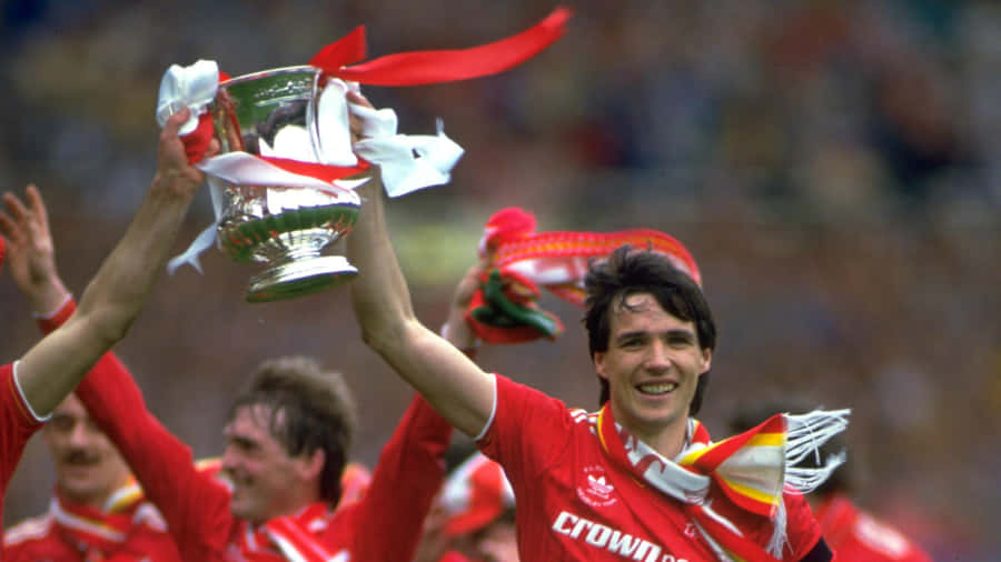 Alan Hansen With The Fa Cup Wallpaper