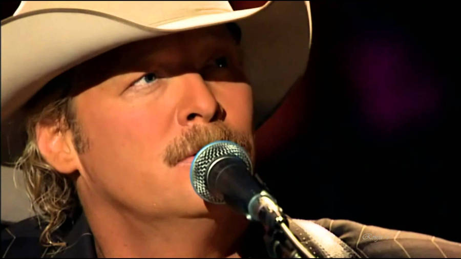 Alan Jackson On Stage Microphone Wallpaper