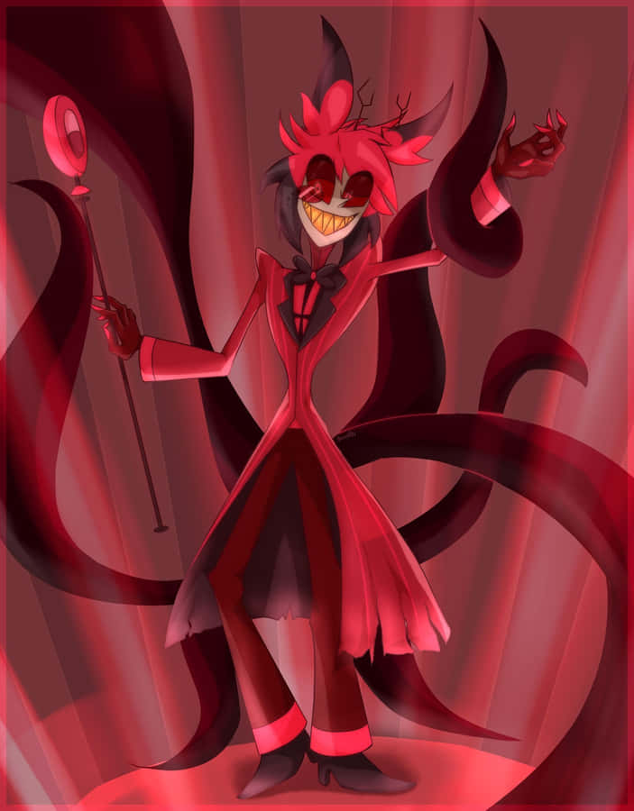 Alastor Animated Demon Character Hazbin Hotel Wallpaper