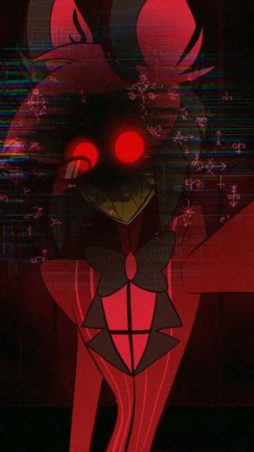 Alastor Glitch Art Hazbin Hotel Wallpaper