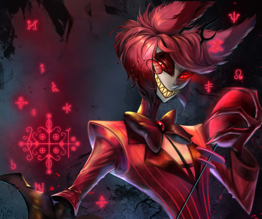 Alastor Smiling Demon Artwork Wallpaper