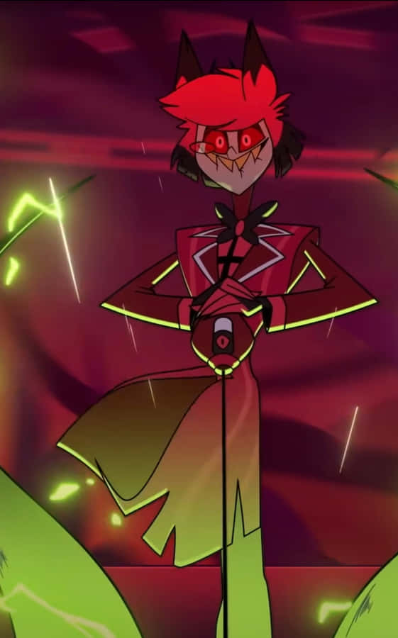 Alastor Smiling Demon Character Wallpaper