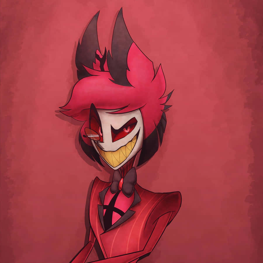 Alastor Smiling Demon Hazbin Hotel Artwork Wallpaper