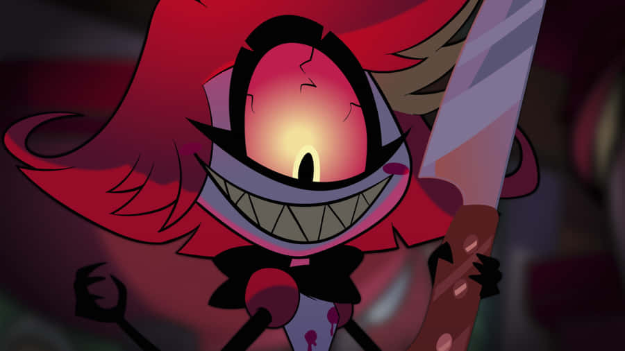 Alastor Smiling Hazbin Hotel Wallpaper