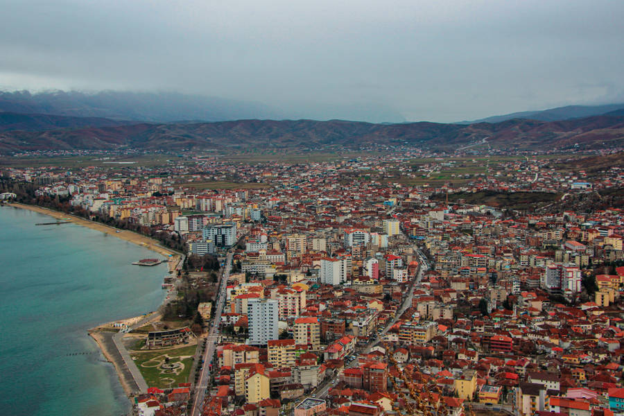 Albania City Of Pogradec Wallpaper