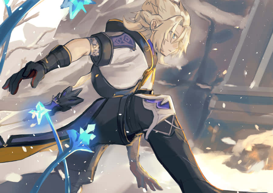 Albedo Genshin Impact Ice Power Wallpaper