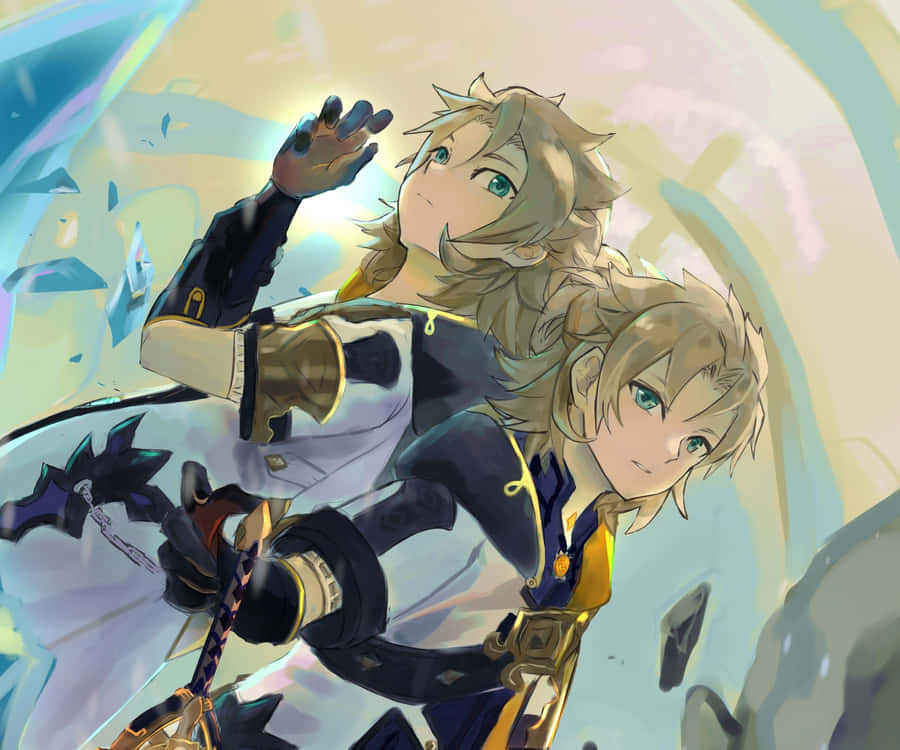 Albedo, The Chief Alchemist Of The Knights Of Favonius In Genshin Impact Wallpaper