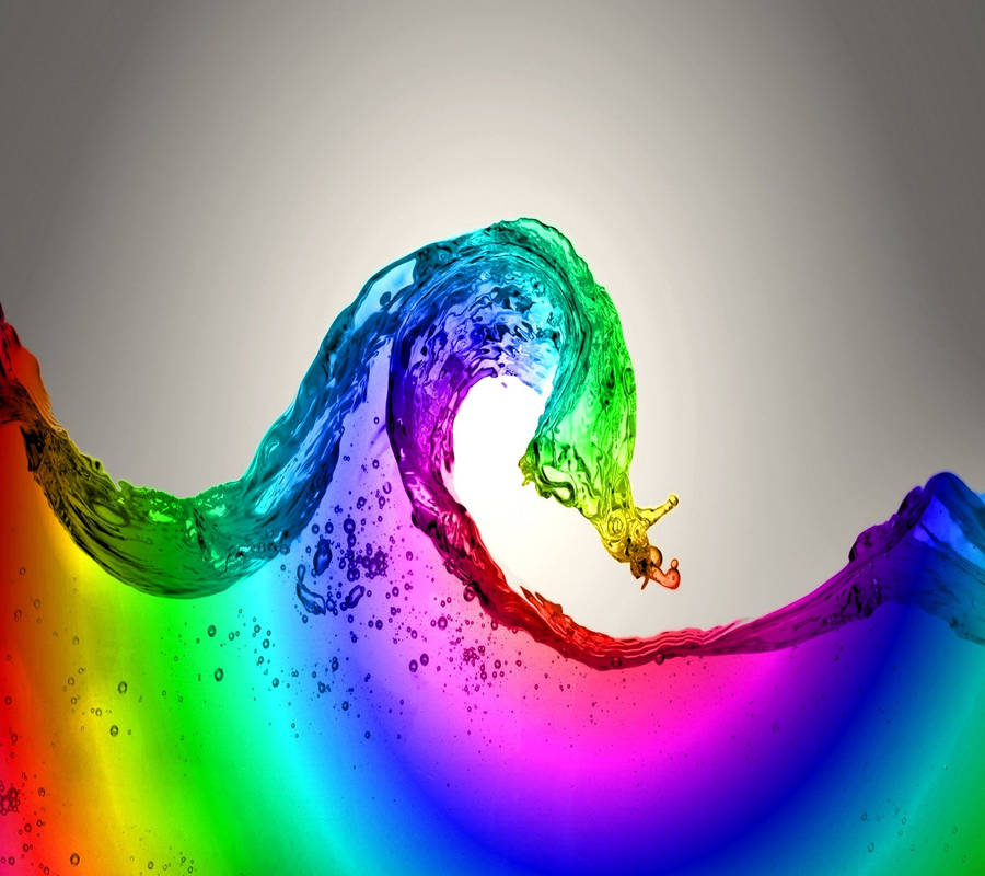 Alcatel Rainbow Wave Wallpaper