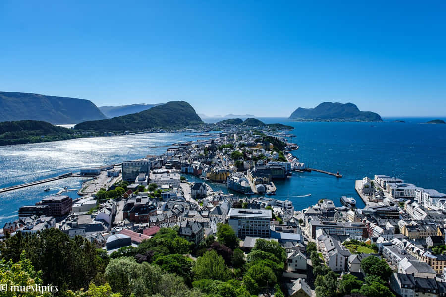 Alesund Norway Coastal View Wallpaper