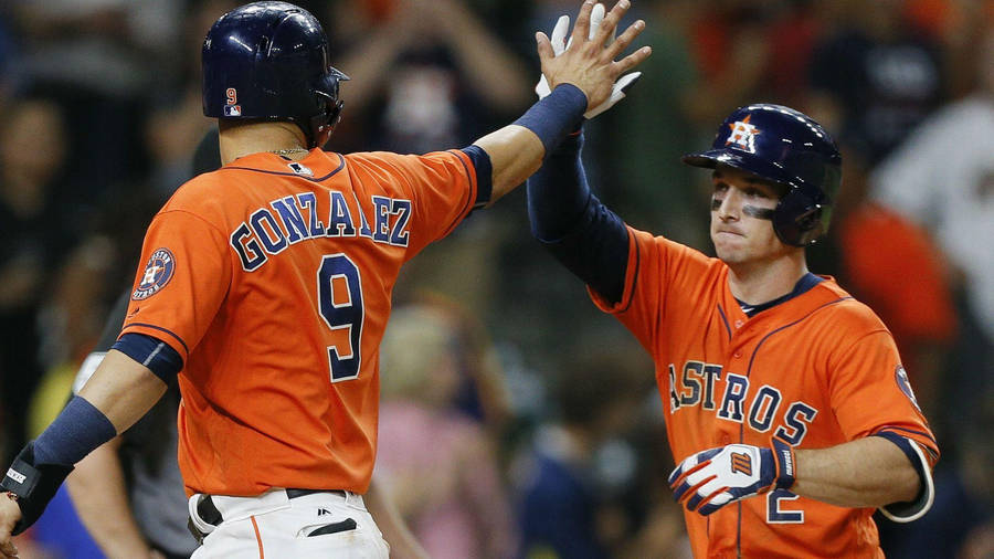 Alex Bregman And Marwin Gonzalez High Five Wallpaper