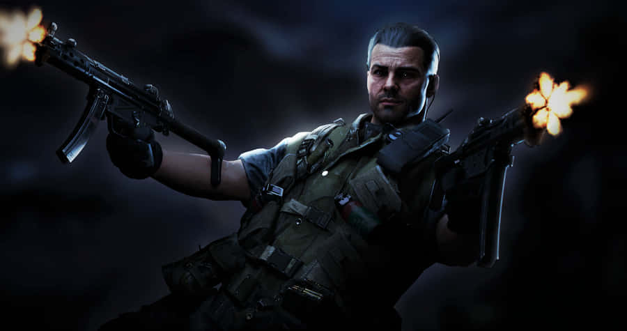 Alex Mason In Action During A Mission Wallpaper