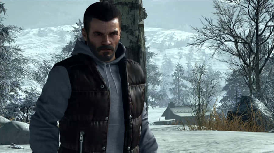 Alex Mason Posing For A Photoshoot By The Beach Wallpaper