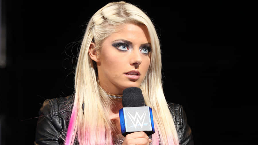 Alexa Bliss Holding Mic Wallpaper